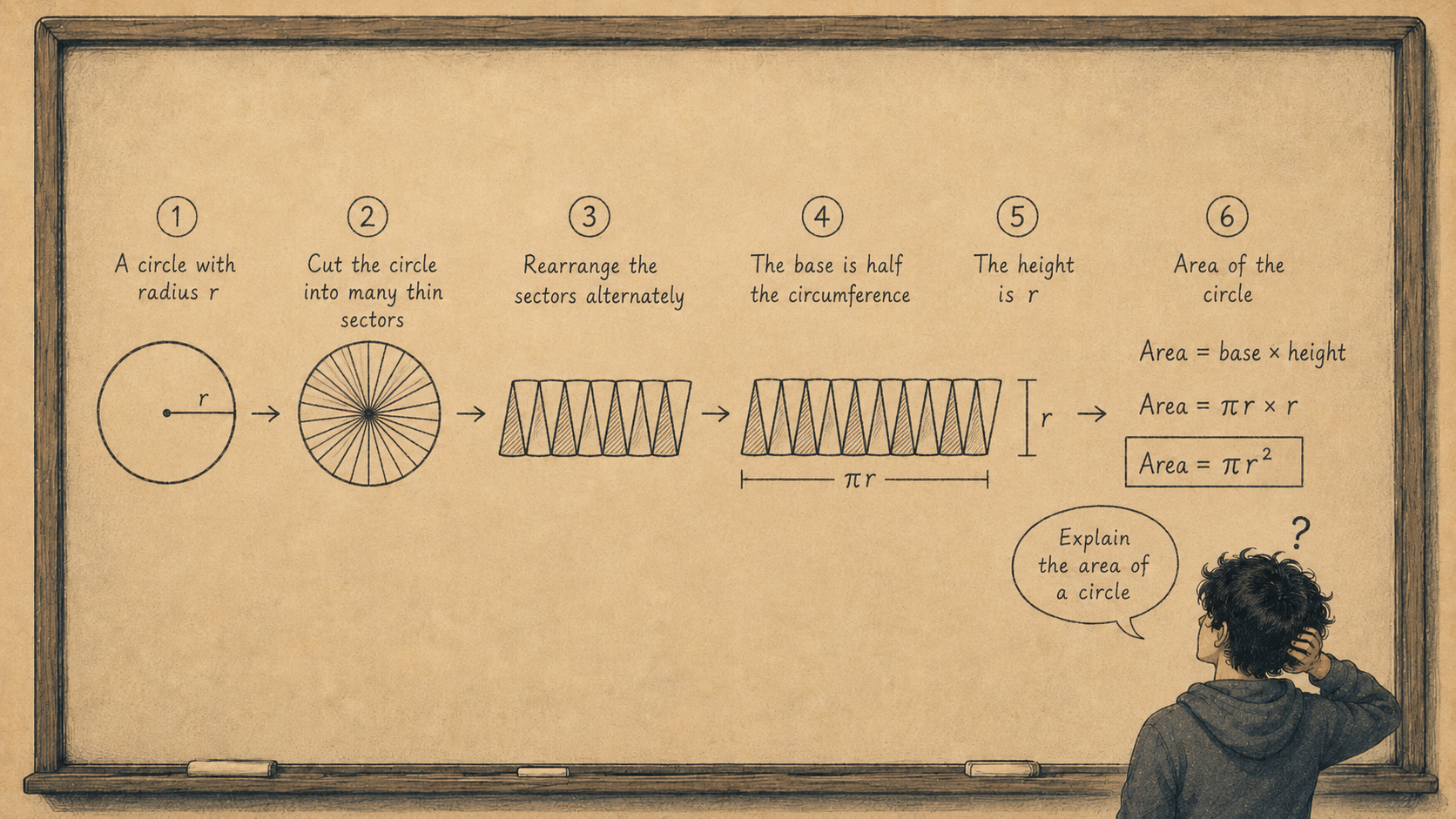 Interactive canvas drawing an idea step by step